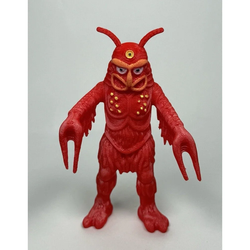 Angry Red Planet HAND PAINTED Three Eyed Martian Monster Toy Figure